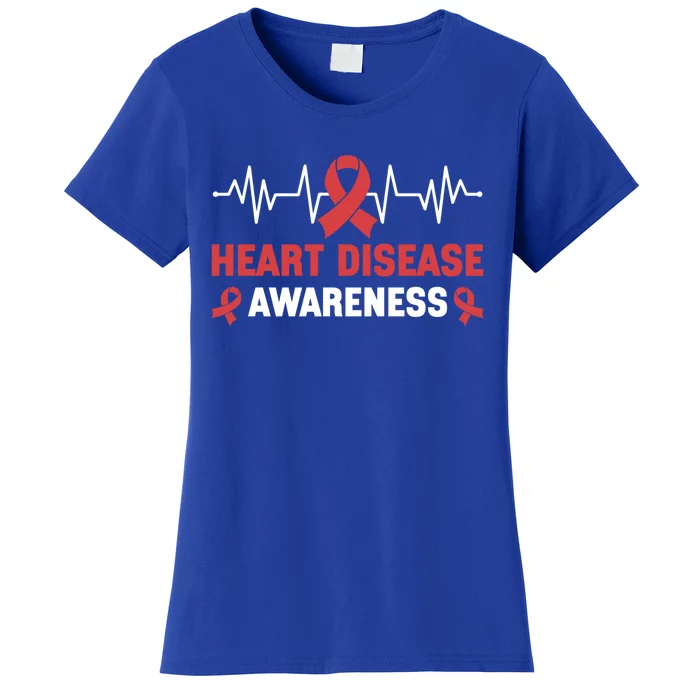 Heart Disease Support Heart Disease Awareness Cute Gift Women's T-Shirt