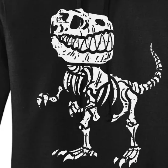 Halloween Dino Skeleton Trex Women's Pullover Hoodie