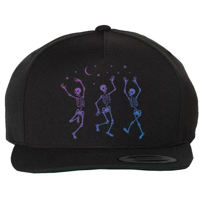 Halloween Dancing Skeletons Gift Wool Snapback Cap