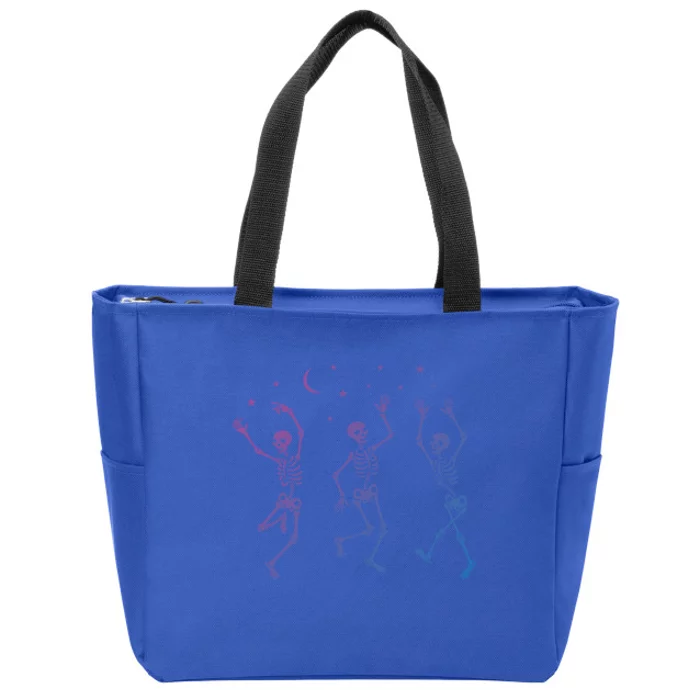 Halloween Dancing Skeletons Gift Zip Tote Bag