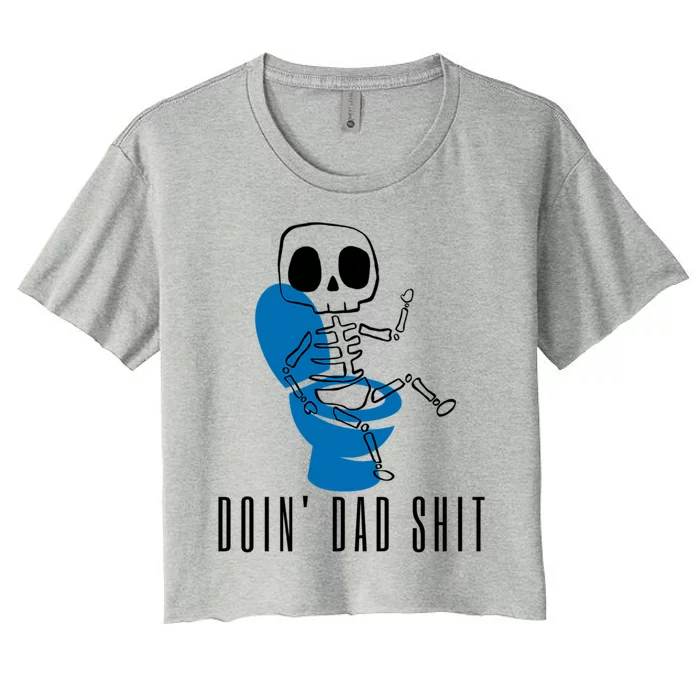 Halloween Dad Spooky Daddy Trick Or Treat Papa Father Great Gift Women's Crop Top Tee