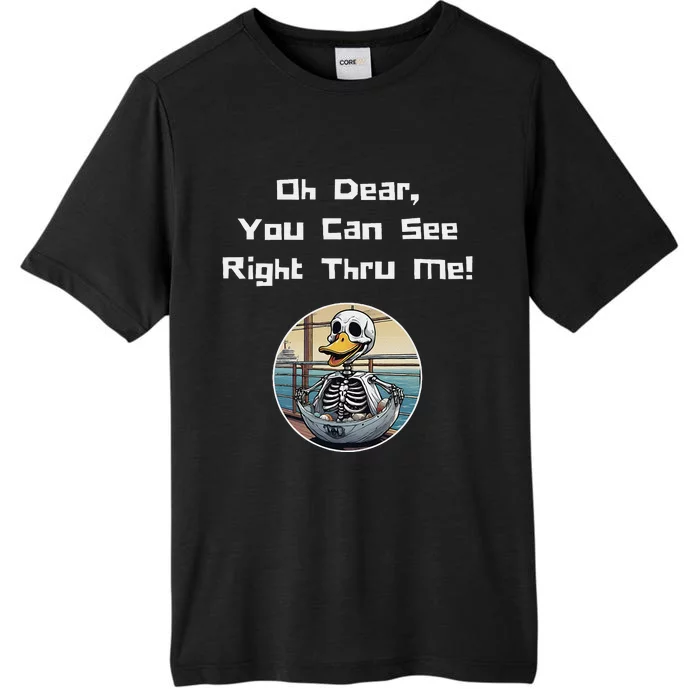 Halloween Duck Skeleton Oh Dear You Can See Right Thru Me ChromaSoft Performance T-Shirt