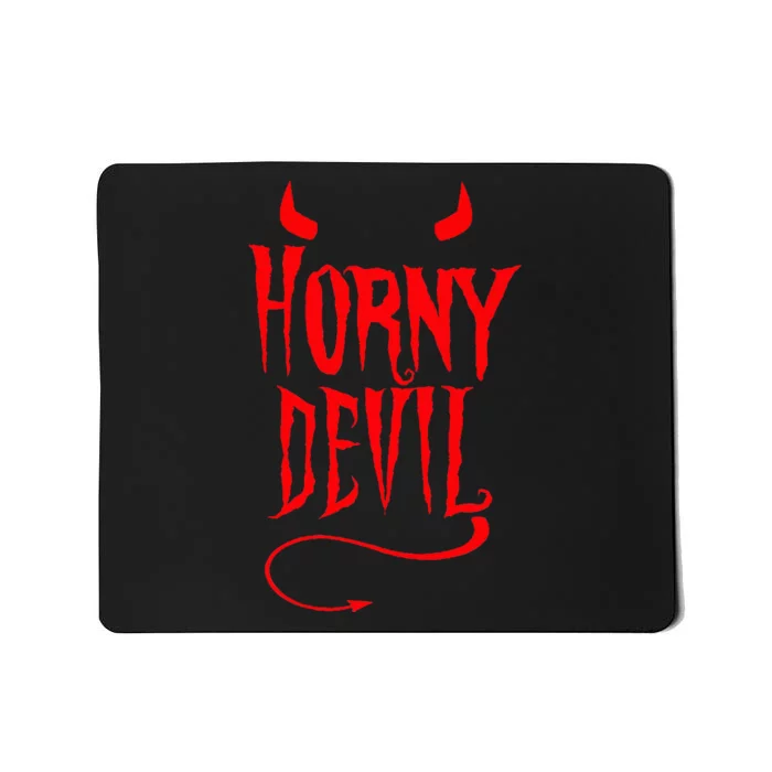 Horny Devil Sexy Sinner Horns Tail Adult Sinful Humor Mousepad