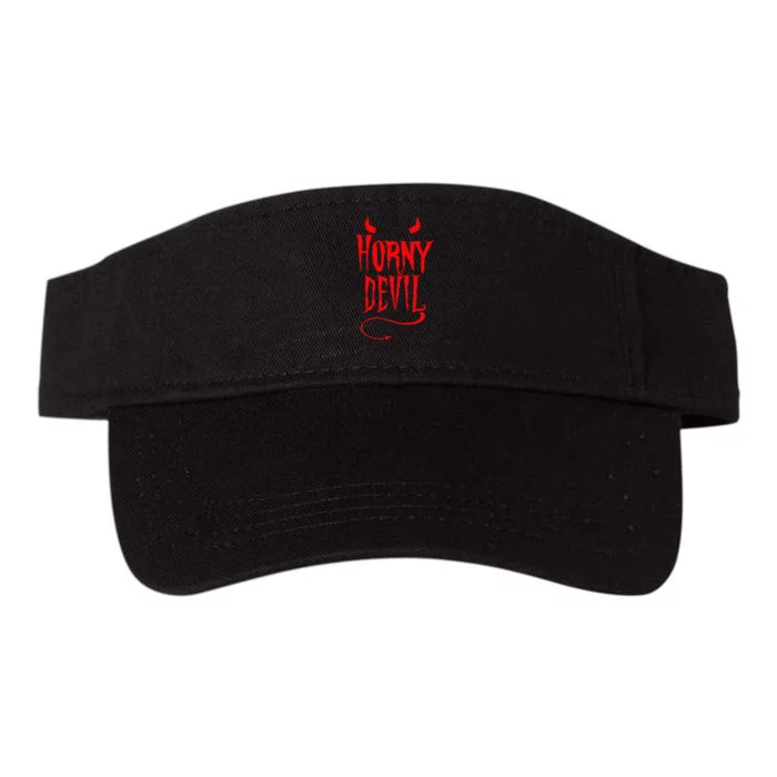 Horny Devil Sexy Sinner Horns Tail Adult Sinful Humor Valucap Bio-Washed Visor