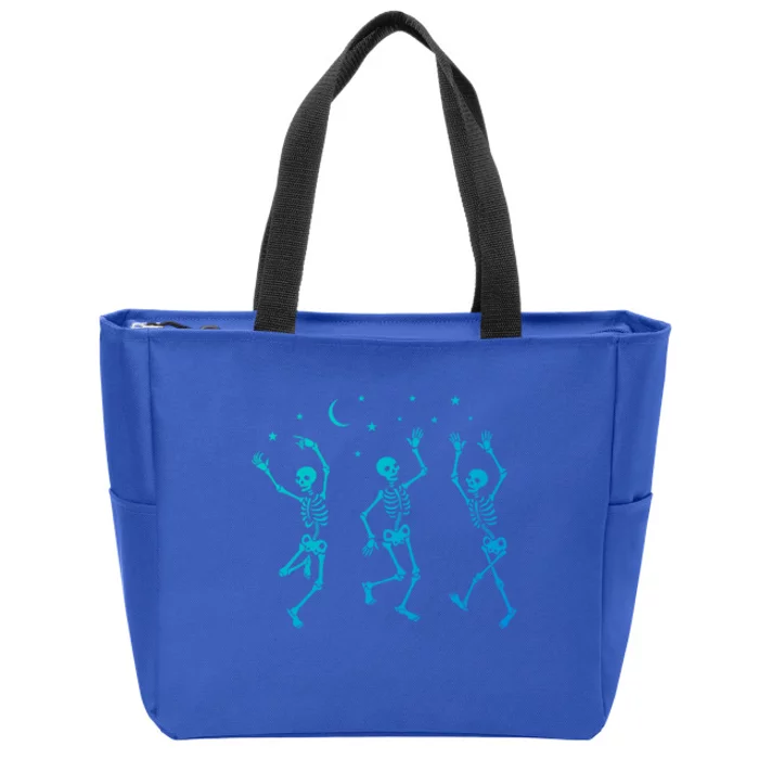 Halloween Dancing Skeletons Gift Zip Tote Bag