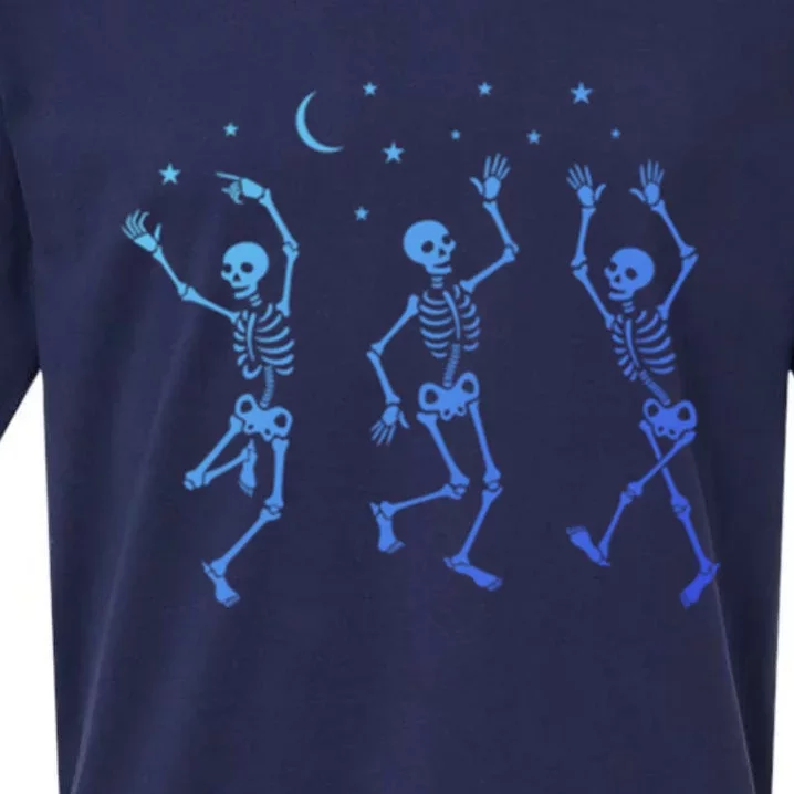 Halloween Dancing Skeletons Gift Sueded Cloud Jersey T-Shirt