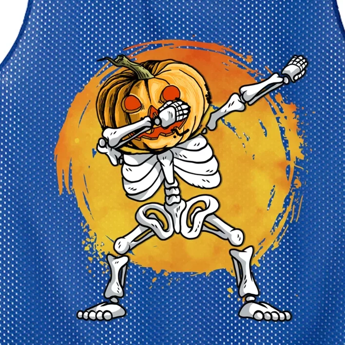 Halloween Dabbing Skeleton Halloween Cute Gift Mesh Reversible Basketball Jersey Tank