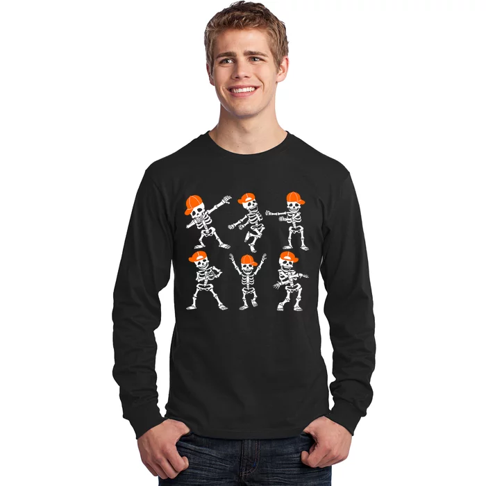 Halloween Dancing Skeleton Cap Funny Long Sleeve Shirt