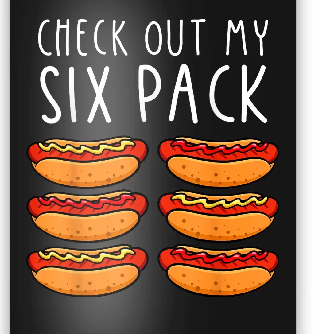 Hot Dog Six Pack Hot Dog BBQ Barbeque Funny Hot Dog Poster