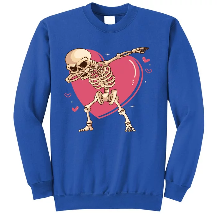 Halloween Dabbing Skeletal Scary Valentine's Day Skeleton Cool Gift Tall Sweatshirt