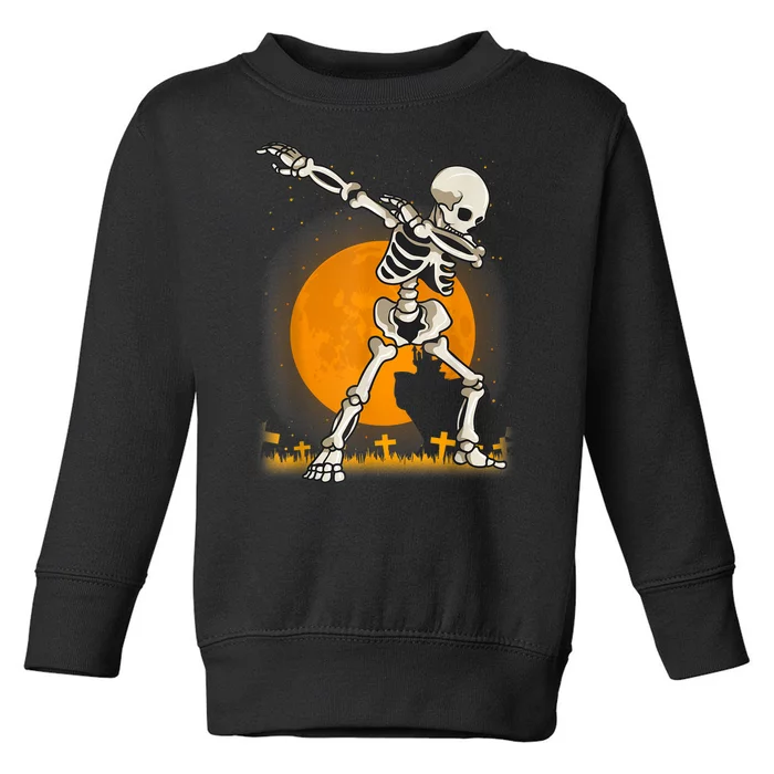 Halloween Dabbing Skeleton Toddler Sweatshirt