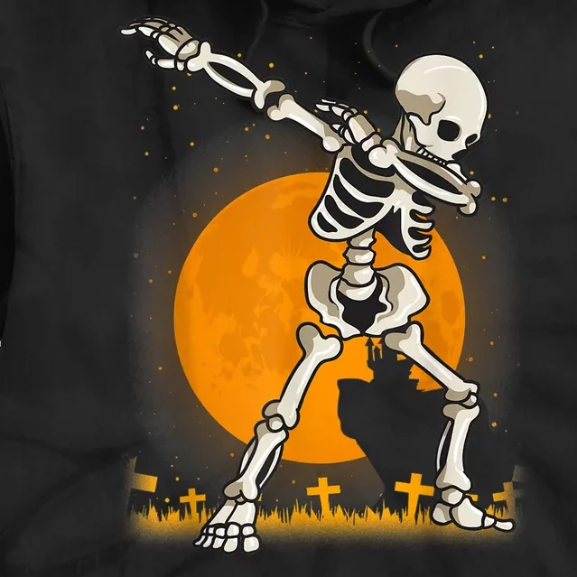 Halloween Dabbing Skeleton Tie Dye Hoodie