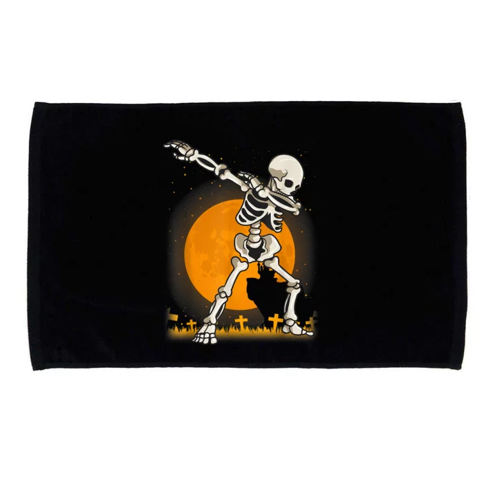 Halloween Dabbing Skeleton Microfiber Hand Towel