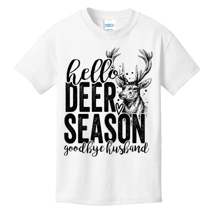 Hello Deer Season Goodbye Husband Vintage Kids T-Shirt