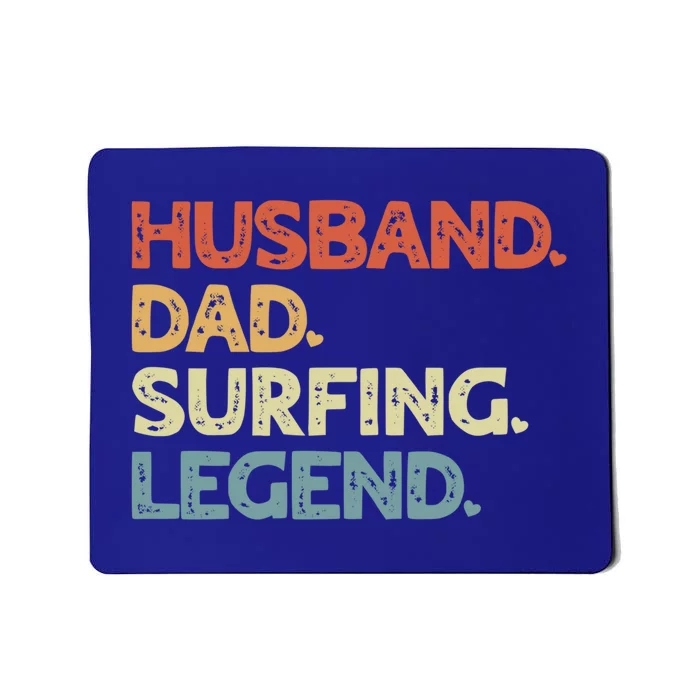 Husband Dad Surfing Legend Vintage Funny Surfer Father Great Gift Mousepad