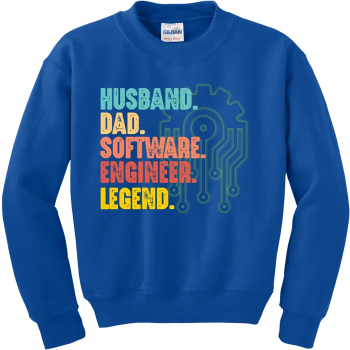 Husband Dad Software Engineer Engineering Expert Graphic Gift Kids Sweatshirt