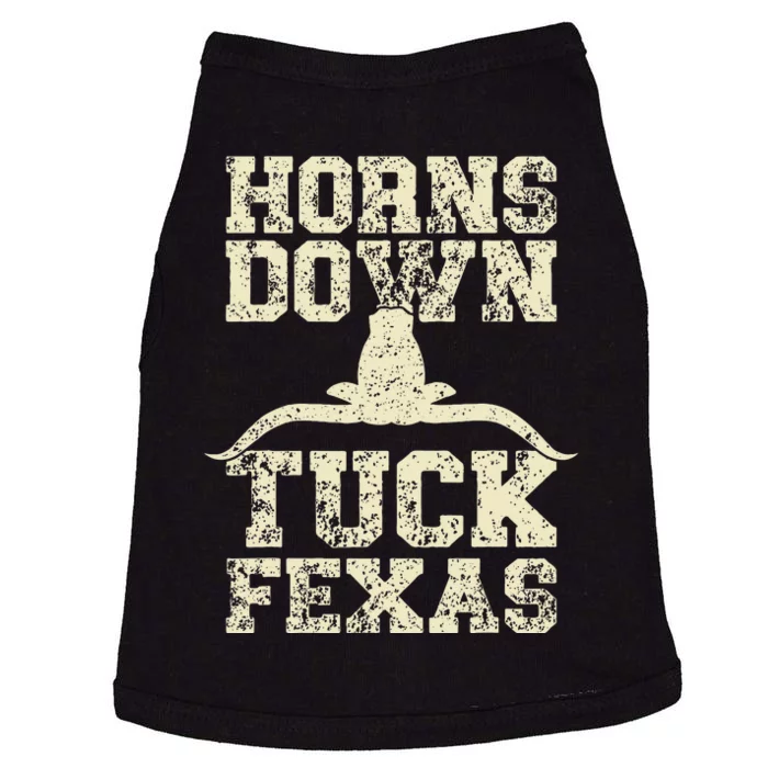 Horns Down Tuck Fexas Game Day Oklahoma Beat Texas Doggie Tank