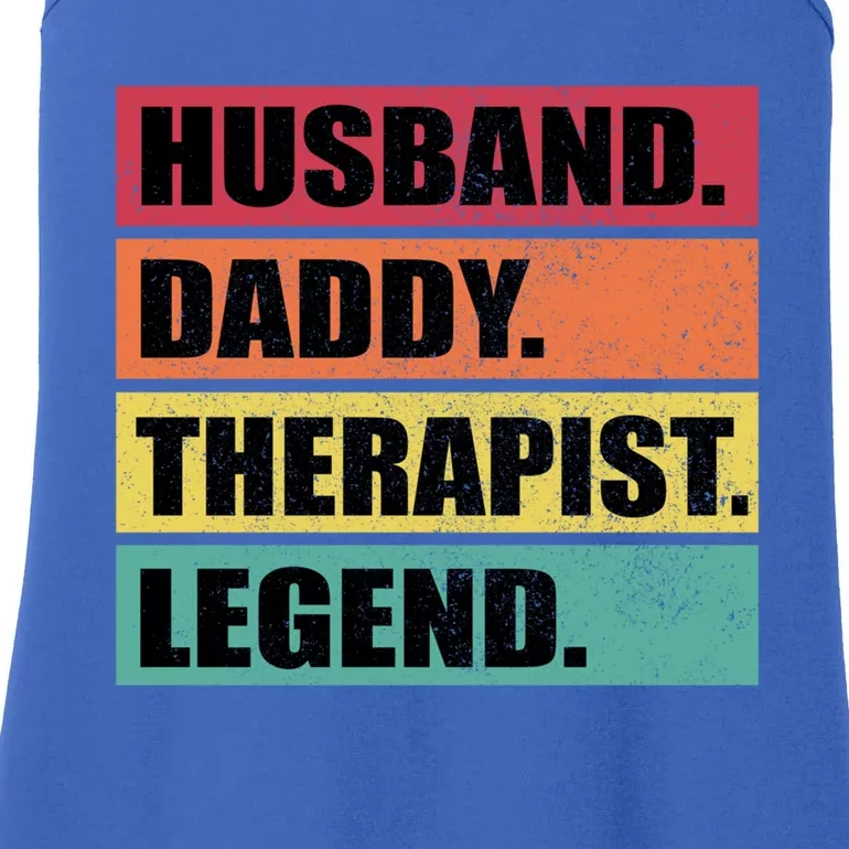 Husband Daddy Therapist Legend Retro Fathers Day Gift Ladies Essential Tank