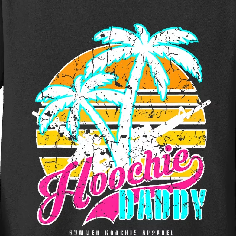 Hoochie Daddy Tropical Tactical Ar Gym & Fitness Surfing Co Kids Long Sleeve Shirt