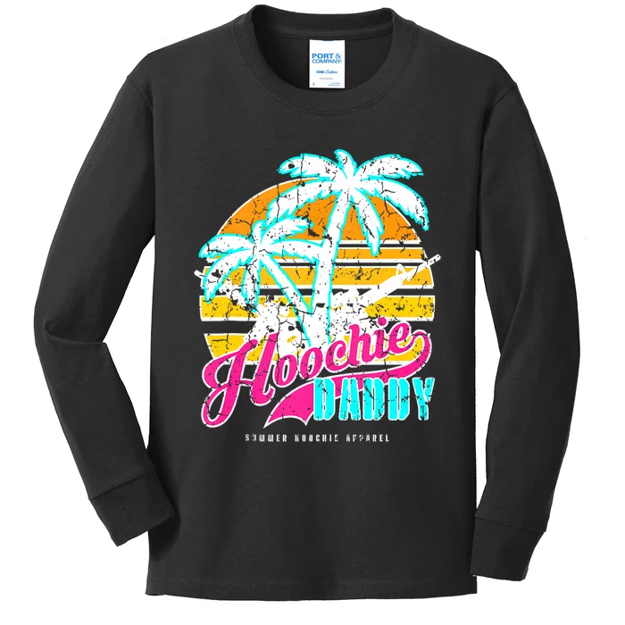 Hoochie Daddy Tropical Tactical Ar Gym & Fitness Surfing Co Kids Long Sleeve Shirt