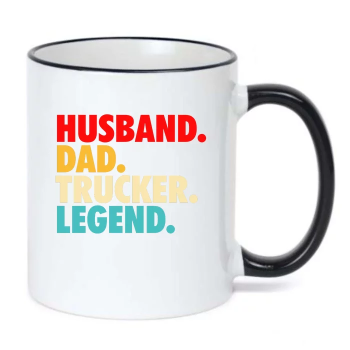 Husband Dad Trucker Legend Black Color Changing Mug