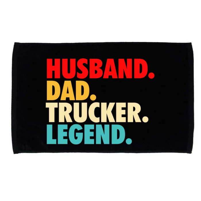 Husband Dad Trucker Legend Microfiber Hand Towel