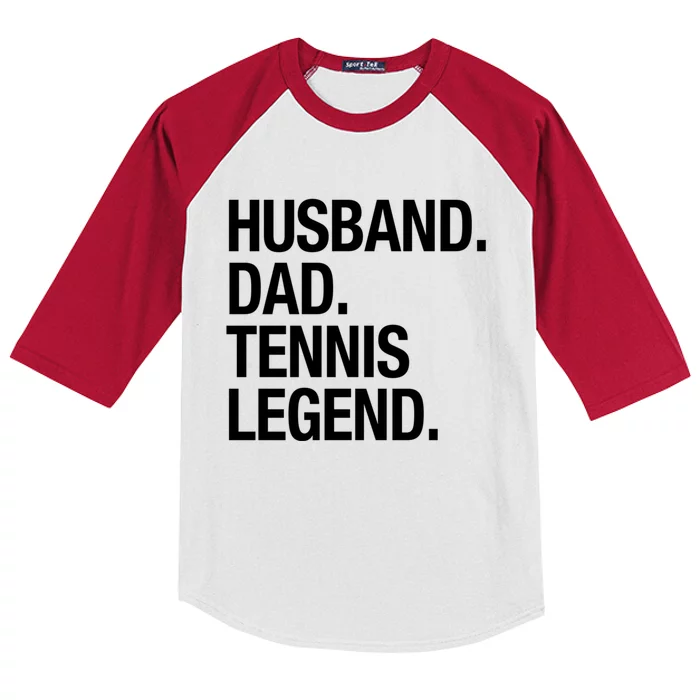 Husband Dad Tennis Legend Gift Kids Colorblock Raglan Jersey