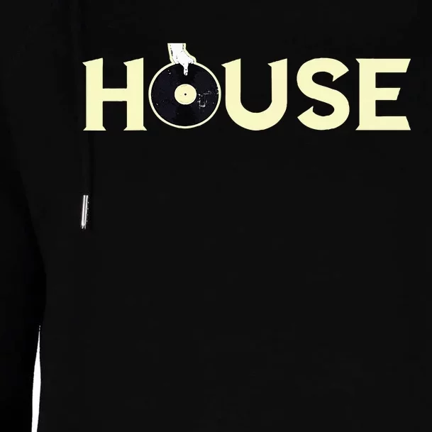 House Dj Turntable Techno Edm Dance Music Discjockey Womens Funnel Neck Pullover Hood