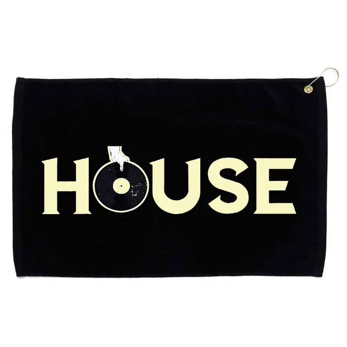 House Dj Turntable Techno Edm Dance Music Discjockey Grommeted Golf Towel