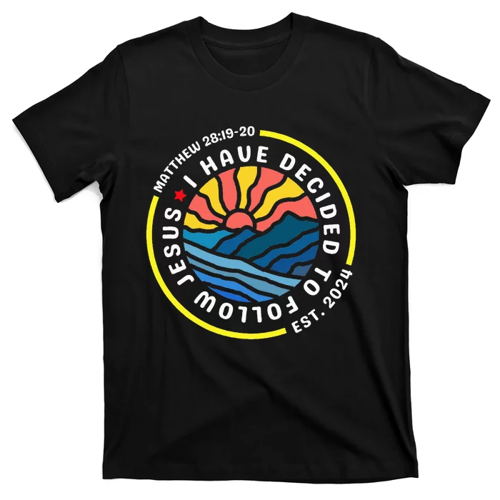 Have Decided To Follow Jesus Baptism Baptized 2024 Retro T-Shirt