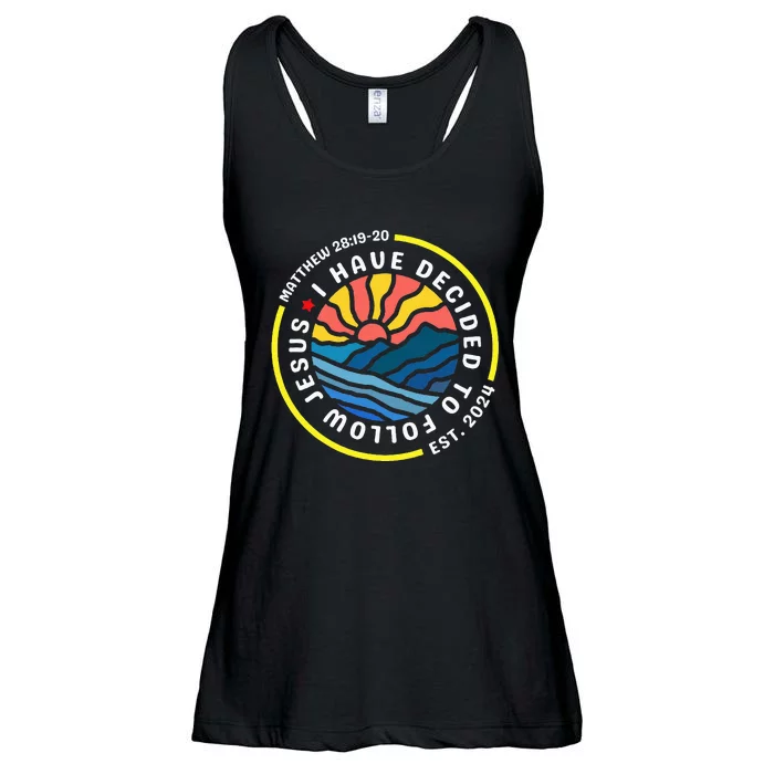 Have Decided To Follow Jesus Baptism Baptized 2024 Retro Ladies Essential Flowy Tank