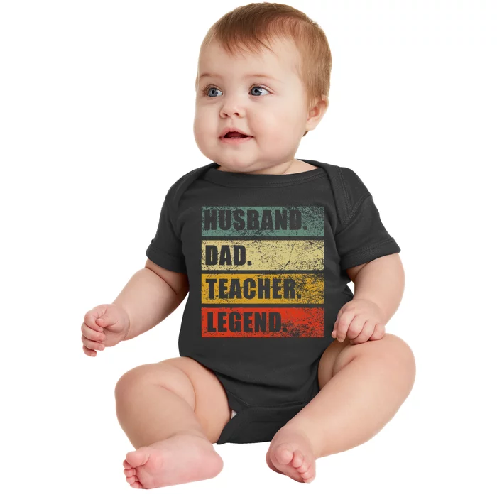 Husband Dad Teacher Legend Funny Fathers day Teaching Baby Bodysuit