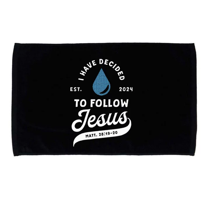 Have Decided To Follow Jesus Baptism Baptized Christian 2024 Microfiber Hand Towel