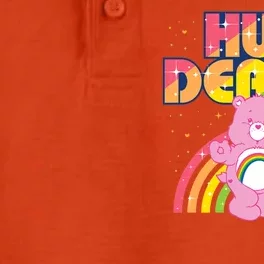 Hug Dealer Teddy Bear Rainbow Dry Zone Grid Performance Polo