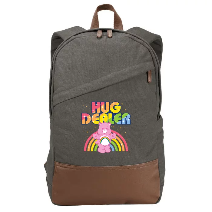 Hug Dealer Teddy Bear Rainbow Cotton Canvas Backpack