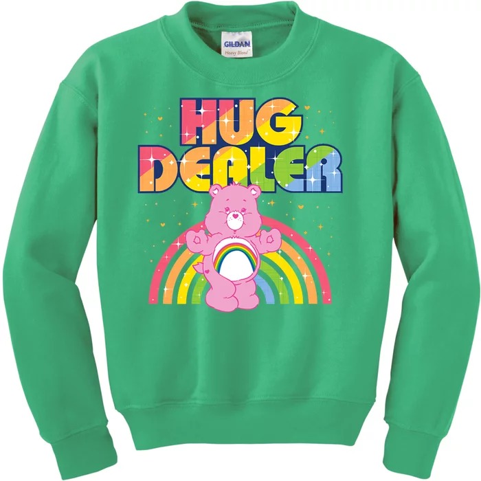 Hug Dealer Teddy Bear Rainbow Kids Sweatshirt