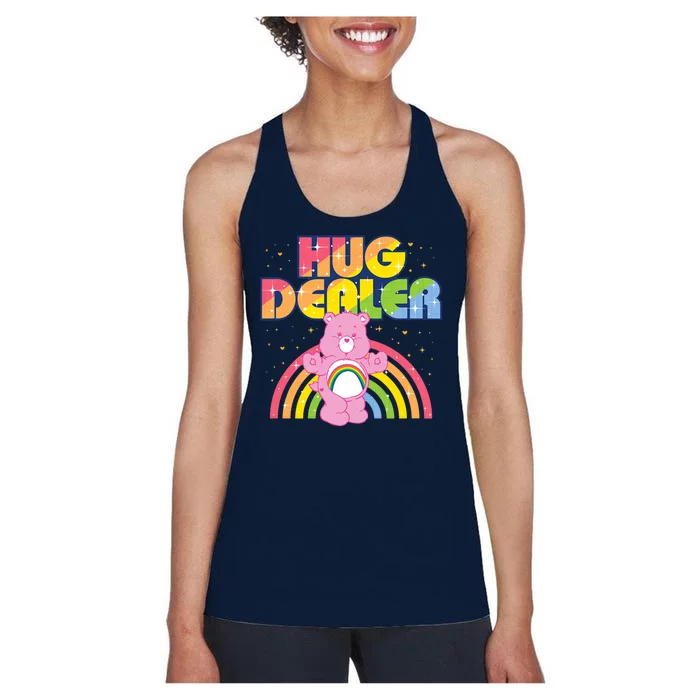 Hug Dealer Teddy Bear Rainbow Women's Racerback Tank