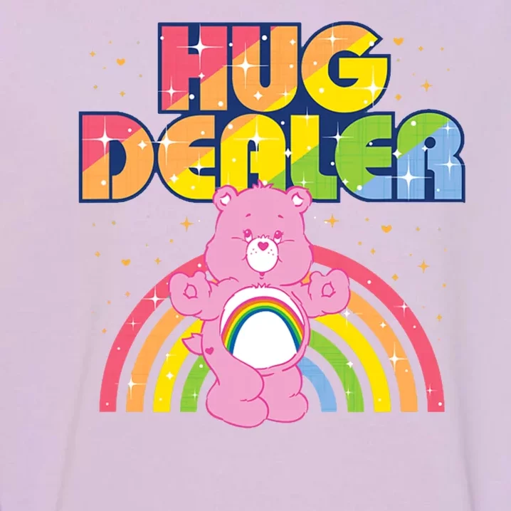 Hug Dealer Teddy Bear Rainbow Garment-Dyed Sweatshirt