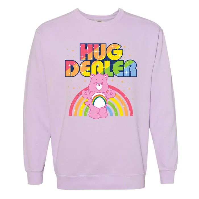 Hug Dealer Teddy Bear Rainbow Garment-Dyed Sweatshirt