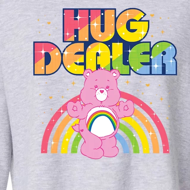 Hug Dealer Teddy Bear Rainbow Cropped Pullover Crew