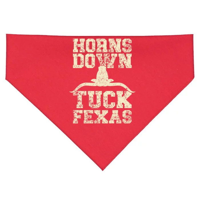 H.orns Down Tuck Fexas Game Day O.klahoma Beat Texas USA-Made Doggie Bandana