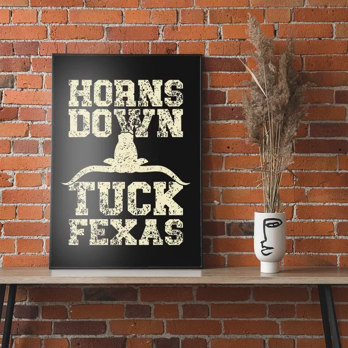 Horns Down Tuck Fexas Game Day Oklahoma Beat Texas Poster