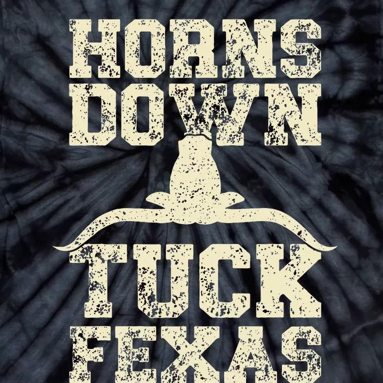 Horns Down Tuck Fexas Game Day Oklahoma Beat Texas Tie-Dye T-Shirt