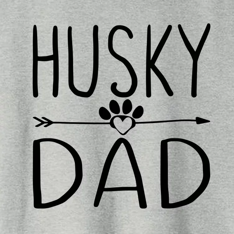 Husky Dad T Funny Dog Lover Daddy Gift For Fathers Day Women's Crop Top Tee