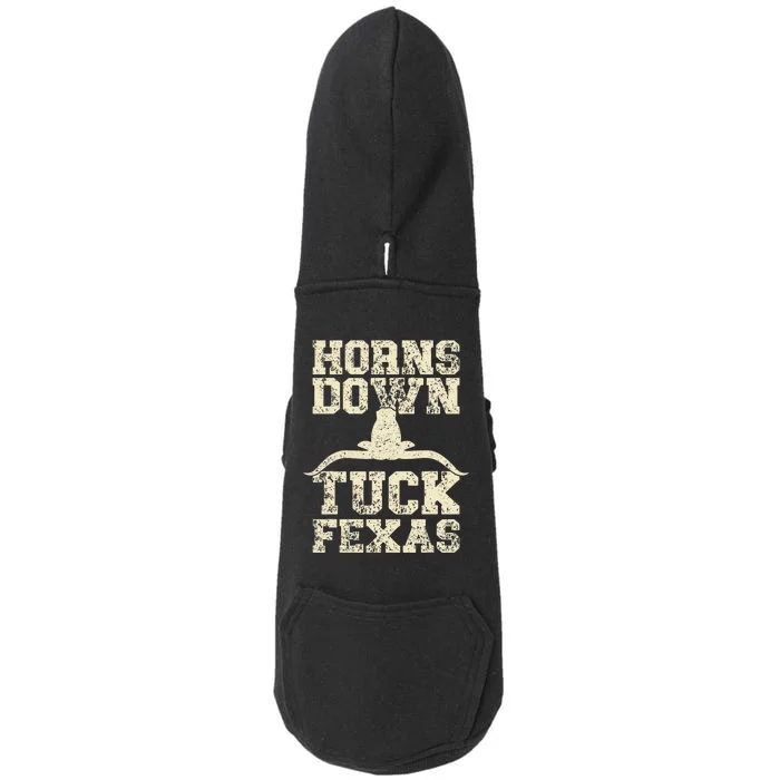 Horns Down Tuck Fexas Game Day Oklahoma Beat Texas Doggie 3-End Fleece Hoodie