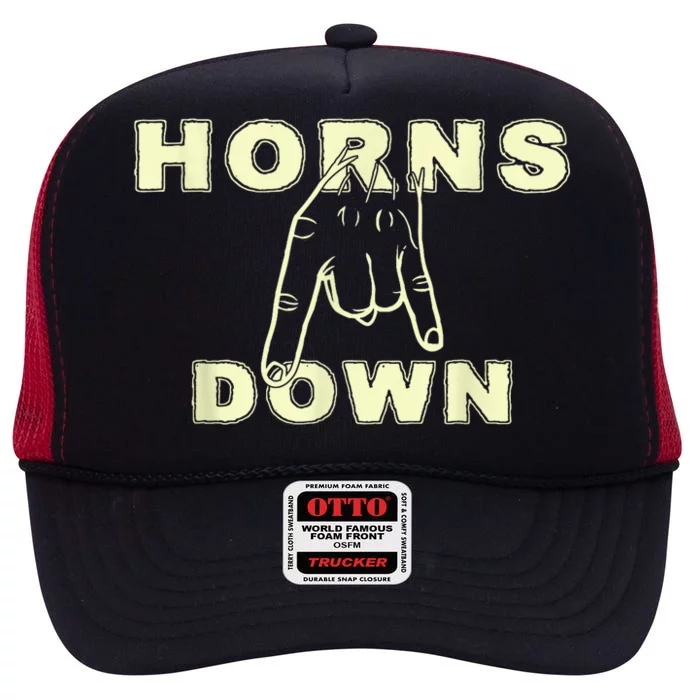 Horns Down Texas Tuck Fexas High Crown Mesh Trucker Hat