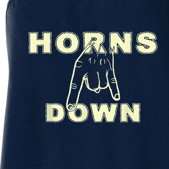 Horns Down Texas Tuck Fexas Women's Racerback Tank