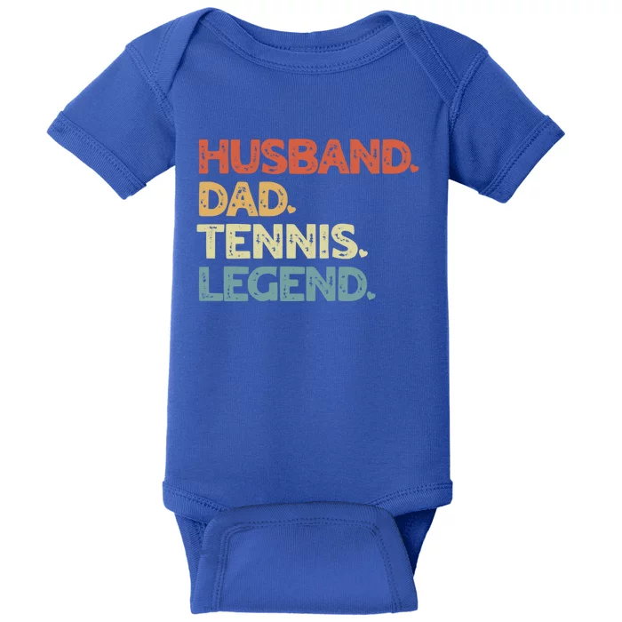 Husband Dad Tennis Legend Vintage Funny Tennis Father Gift Baby Bodysuit