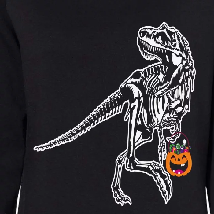 Halloween Dinosaur T Rex Skeleton Scary Gift Womens California Wash Sweatshirt