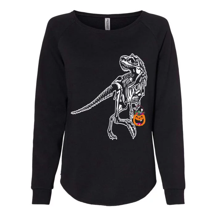 Halloween Dinosaur T Rex Skeleton Scary Gift Womens California Wash Sweatshirt